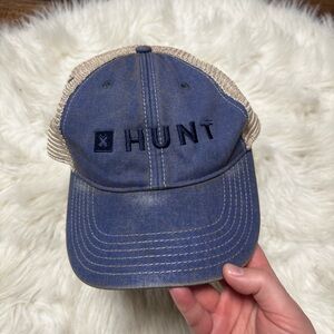 OnX Hunt Logo Branded Men’s Navy and Tan Trucker Hat